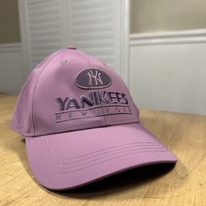 New York Yankees BRRR 47' Dad Hat Strapback Cap Eggplant Spell Out